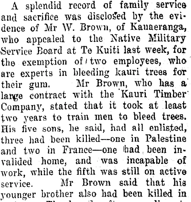 Page 4 Advertisements Column 5 (Taranaki Daily News 28-10-1918)