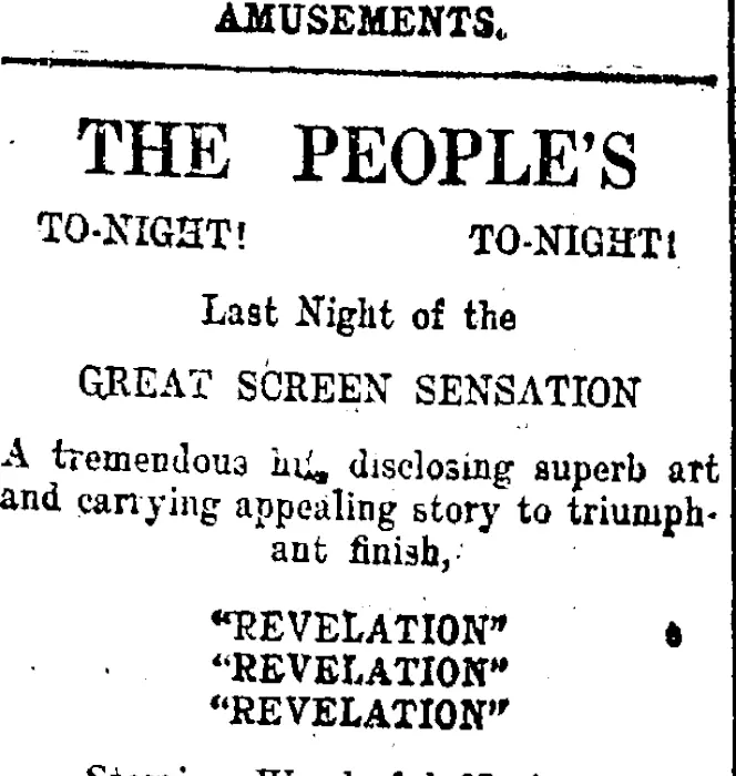 Page 1 Advertisements Column 2 (Taranaki Daily News 10-1-1919)