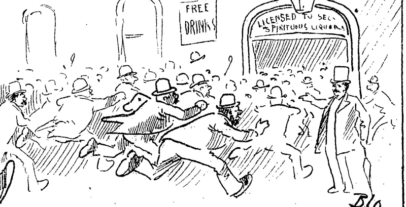 He would reform the laws, especially as affecting the poorer classes and the .liquor traffic. Something of this sort, eh ? . (Observer, 12 September 1891)