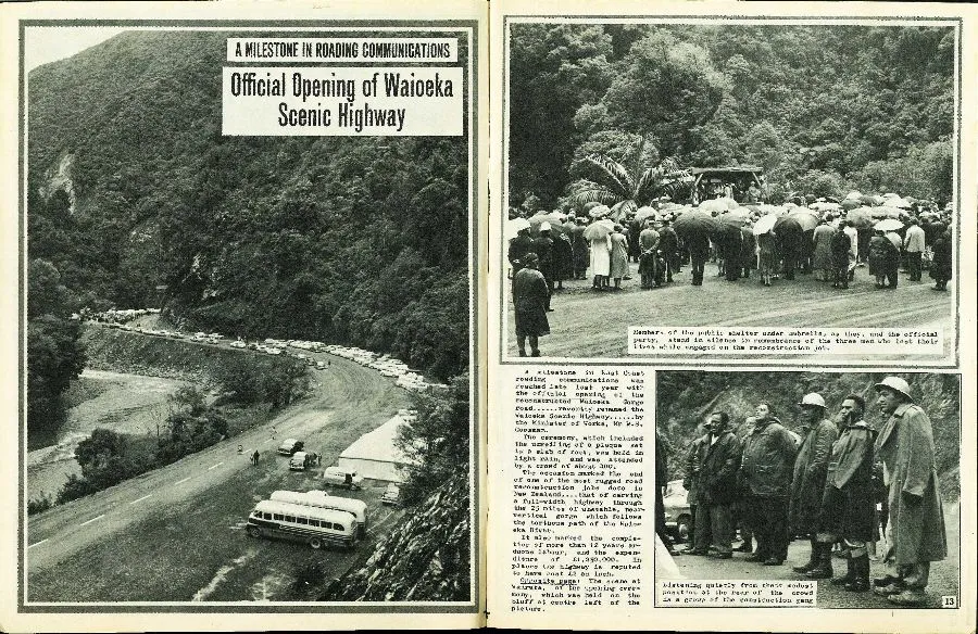 A Milestone In Roading Communications Official Opening of Waioeka Scenic Highway