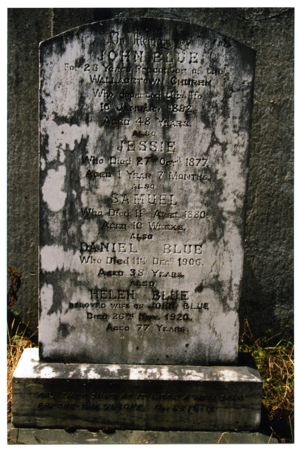 Gravestone of John Blue