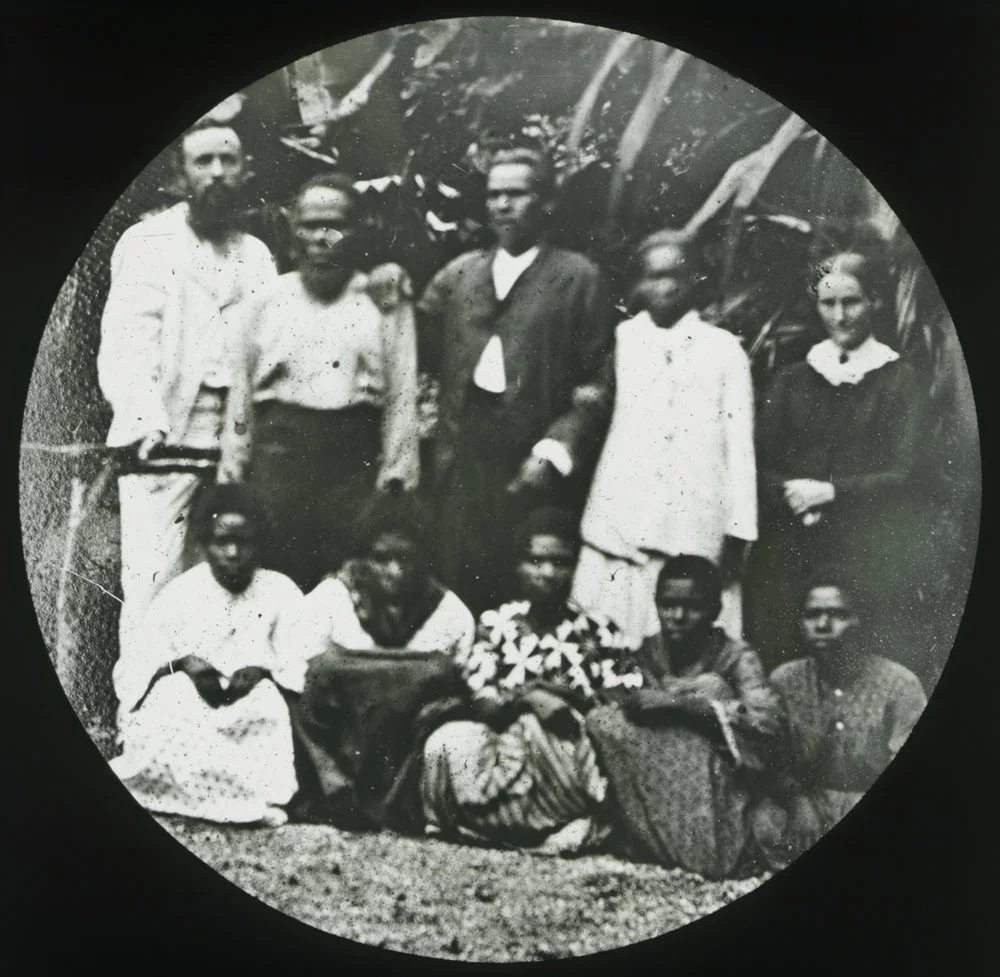 Rev. and Mrs Michelsen and local Christians