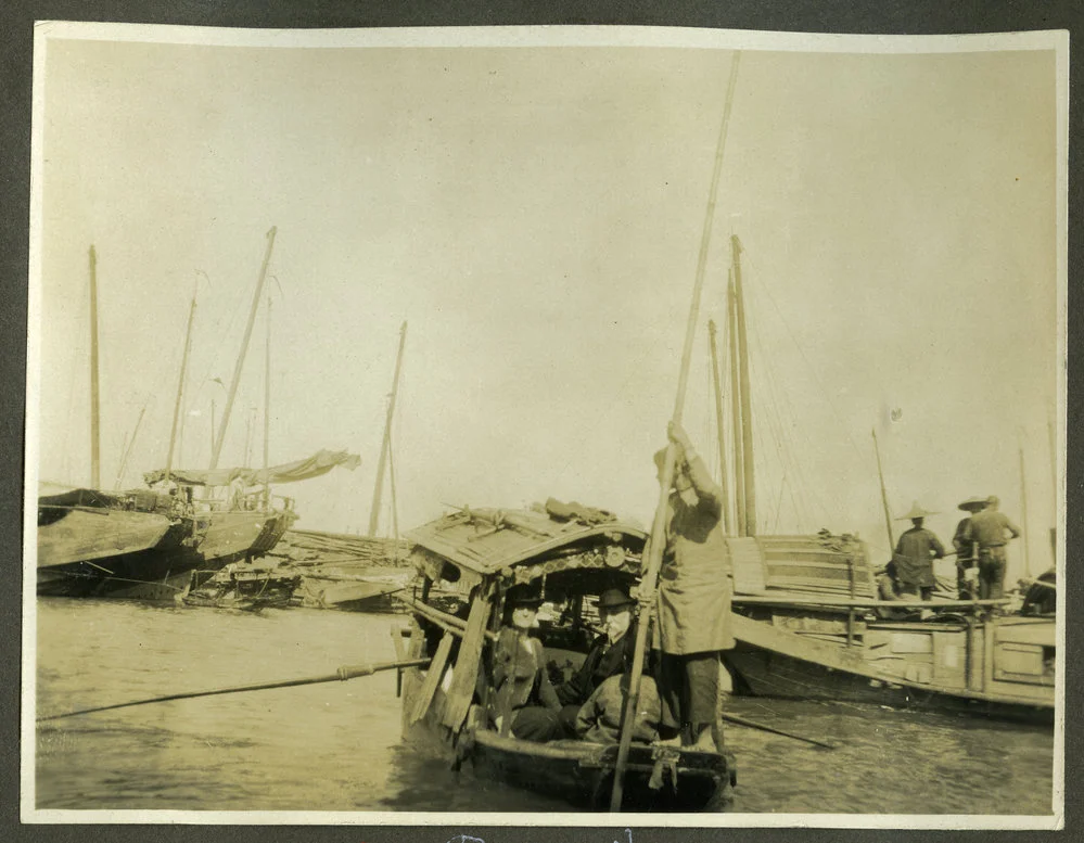 Reverend Professor W. Hewitson and Mrs. Margaret Hewitson on the Pearl River, Canton