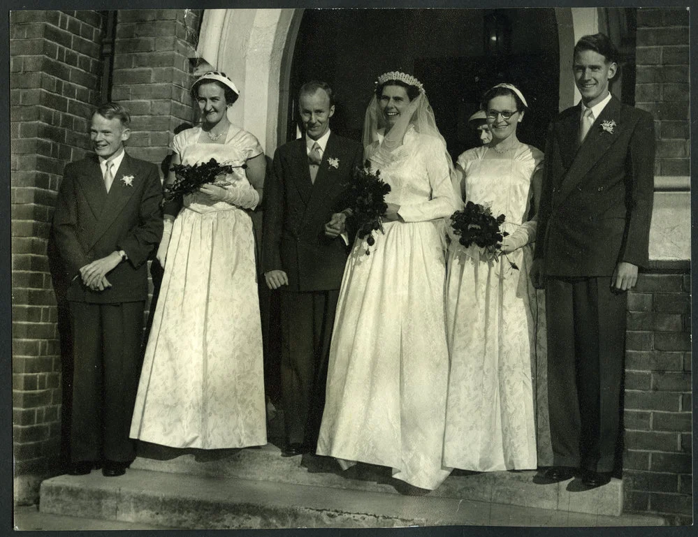 "Marriage of Eric Mangin to Shirley Reid at Knox Presbyterian Church"