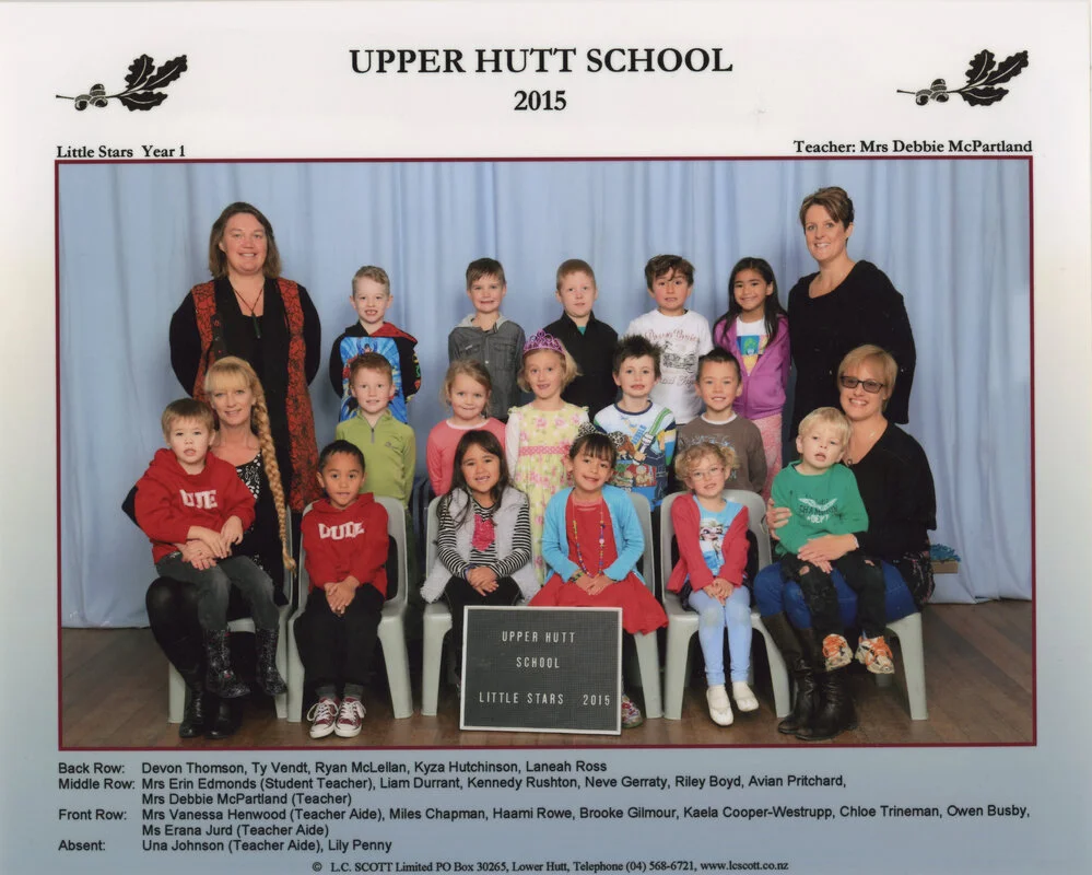 Upper Hutt School; Class photo Year 1; 2015