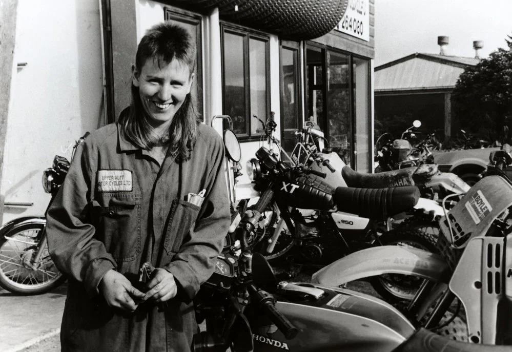 Upper Hutt Motorcycles; Rose Durrant; first apprentice motorcycle mechanic, Wellington region.