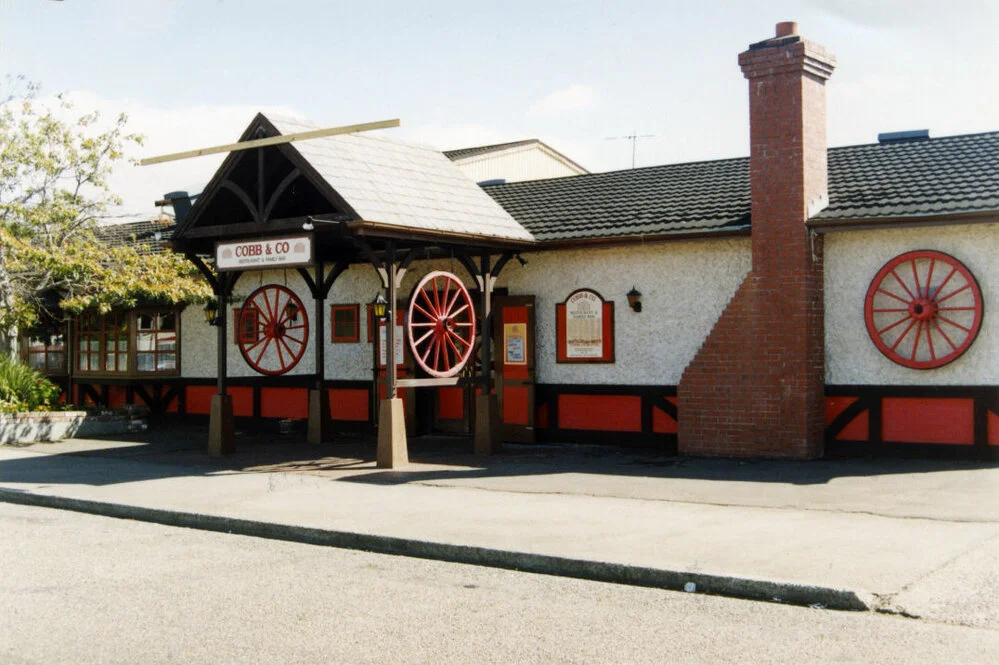 Cobb & Co. Family Restaurant; Totara Lodge, opposite Trentham Railway Station.