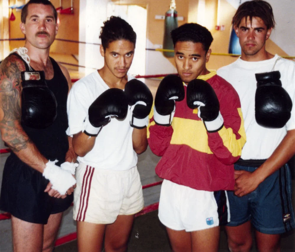 Heretaunga Boxing Club; Oceania Games Trials entrants Don Leask, Leon Niwha, Roy Davison, Craig McDougall.