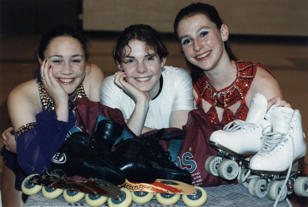 Roller skating; Crystal Jones, Nicky Steel, Imelda Hailes.