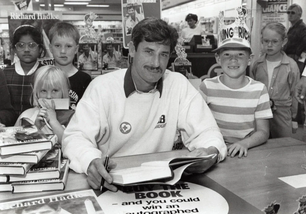 London Bookshop; Richard John Hadlee book signing; Richard John Airey.