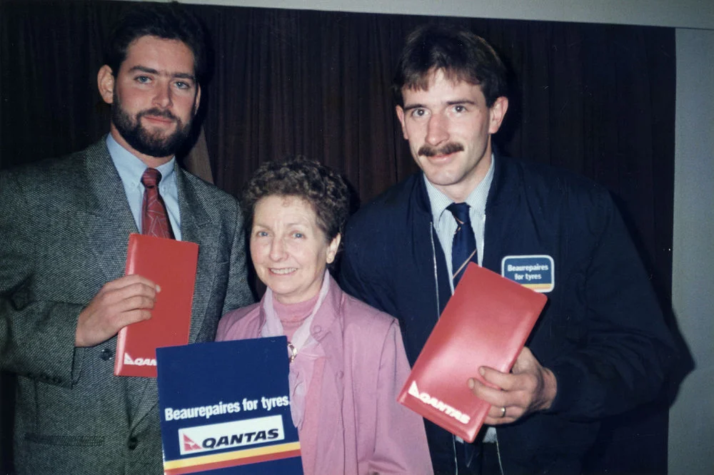Beaurepaires Upper Hutt's opening; Joyce Adamson wins a trip to Melbourne.