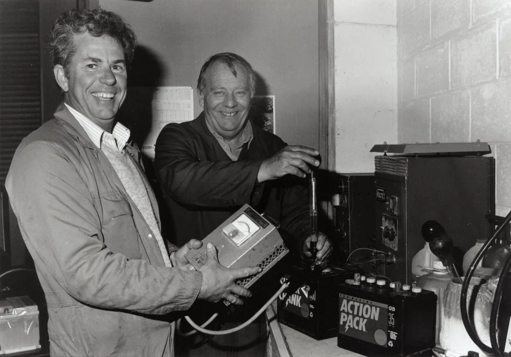 Valley Battery Specialists, 118 Whakatiki Street; Don Hookham, Basil Taylor.