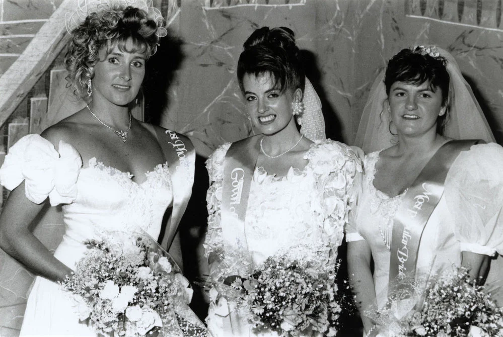 Bride of the 90s bests; Paula Stephens, photogenic; Alison Connery, commercial gown; Cyndy Hauwaho, popularity.