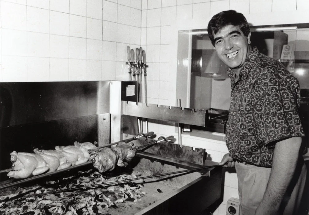 Gerry's Charcoal Chicken & Seafood, 4 Keys Street; Gerry himself.