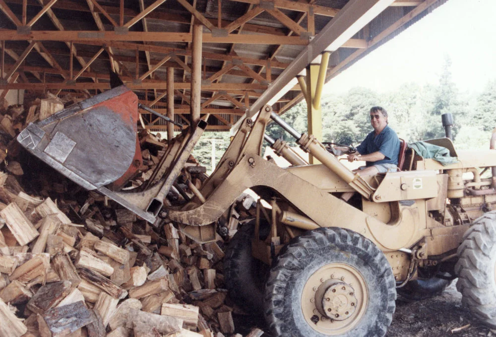 Firewood Unlimited, 35 Montgomery Crescent; Bill Baillie and four-wheel-drive loader.