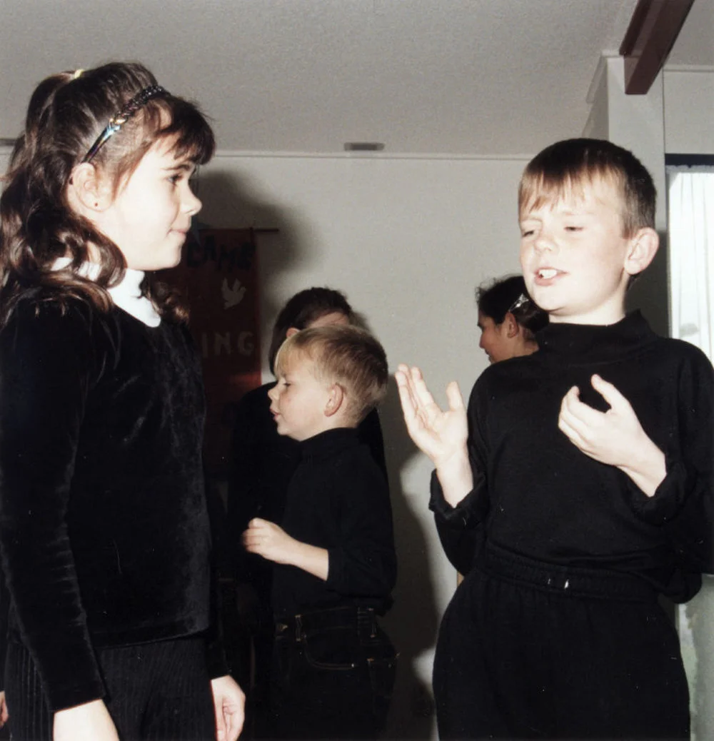Greentree Children's Theatre; Stacey Keeble, Jonathan Langley, entertaining 60s-Up.