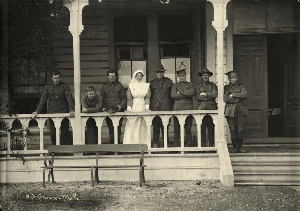 World War I; patients at Izard's Convalescent Home, Maoribank.