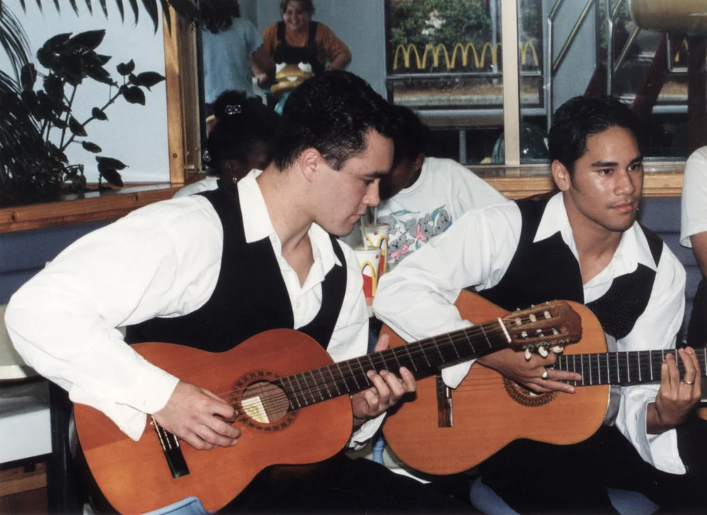 Ramzy (Ramsay?) Khalil, Junior Ese, flamenco guitarists.