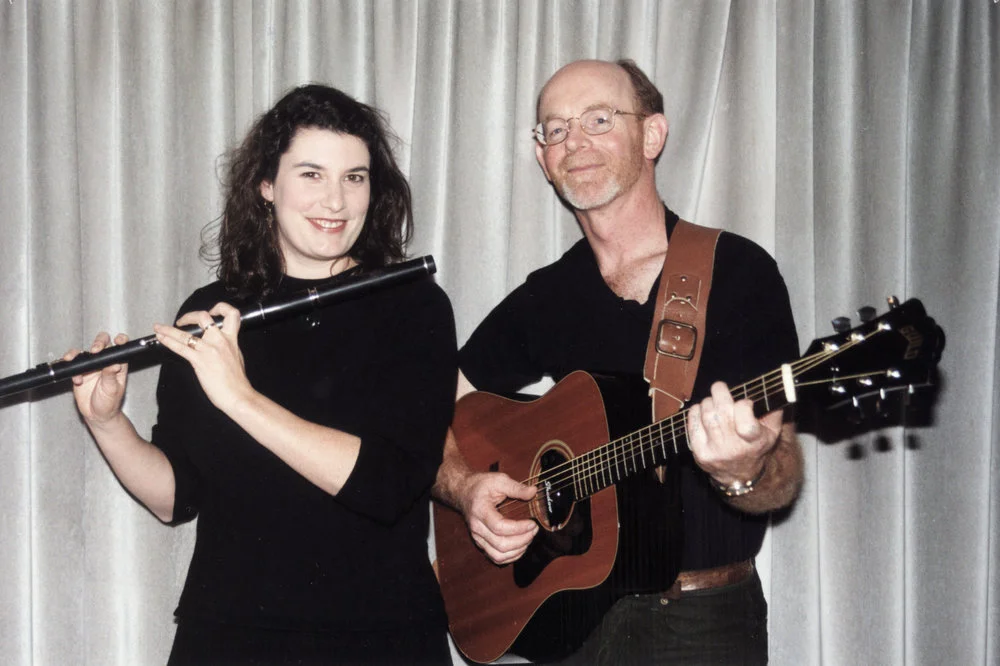 Karen Reid, from Southland and Tony McGlynn, from Ireland; Celtic musicians.