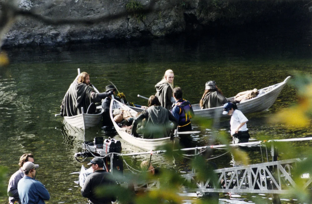 Te Awa Kairangi / Hutt River, Birchville; filming for 'The Lord of the Rings'.