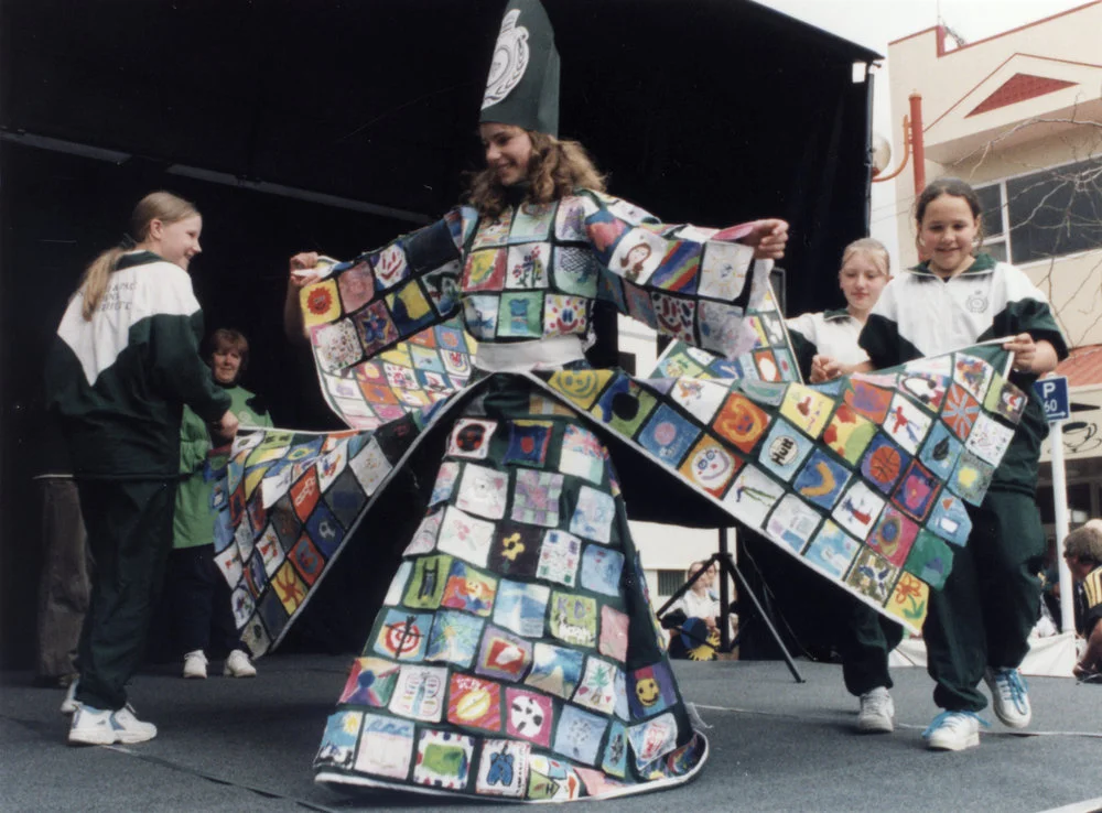 Spring Festival 2003; Kids' wearable-art overall winner from Sts Peter and Paul Primary, Lower Hutt.