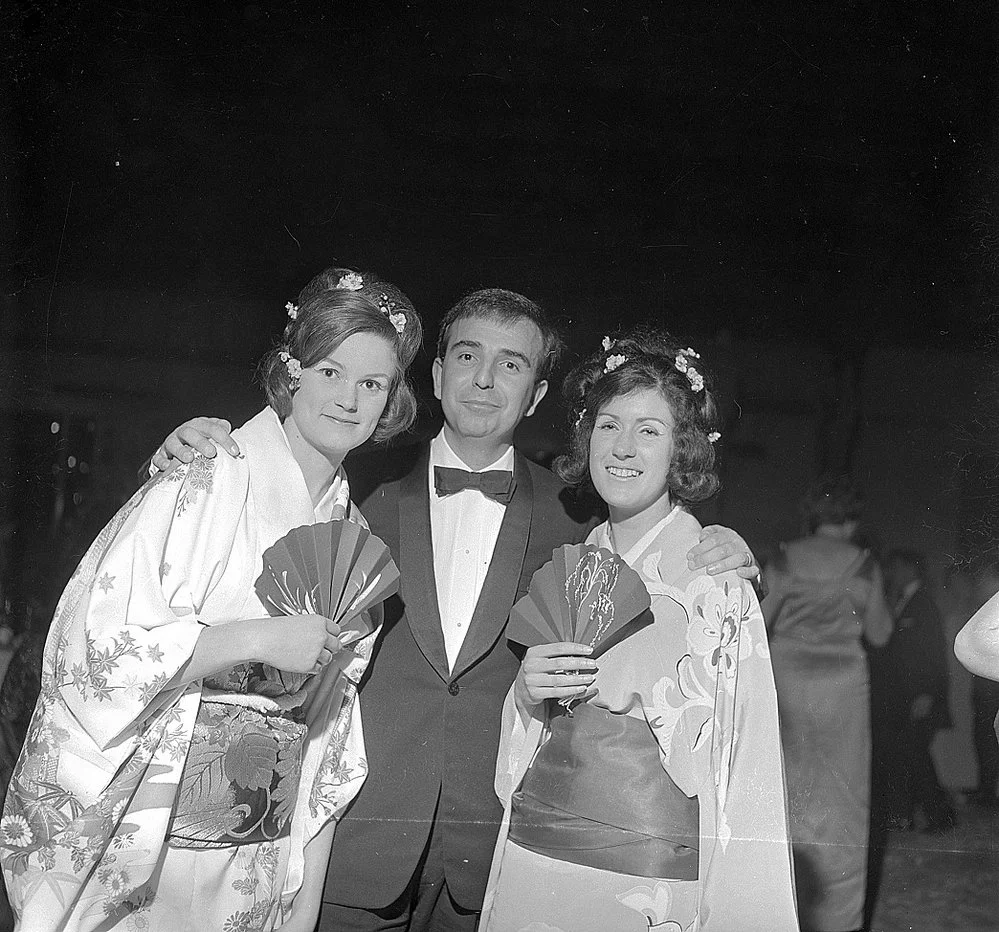 Plunket Ball; Keitha Clapp and Sue Mahoney in costumes from the Japanese Embassy.