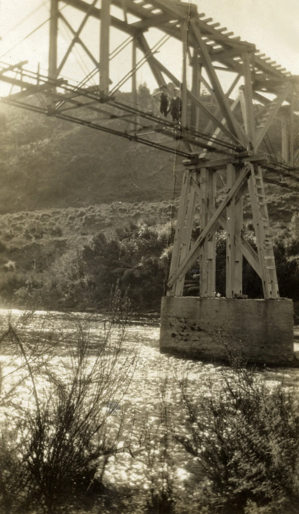 Bush tramway bridge, crossing Te Awa Kairangi / Hutt River at Te Marua.