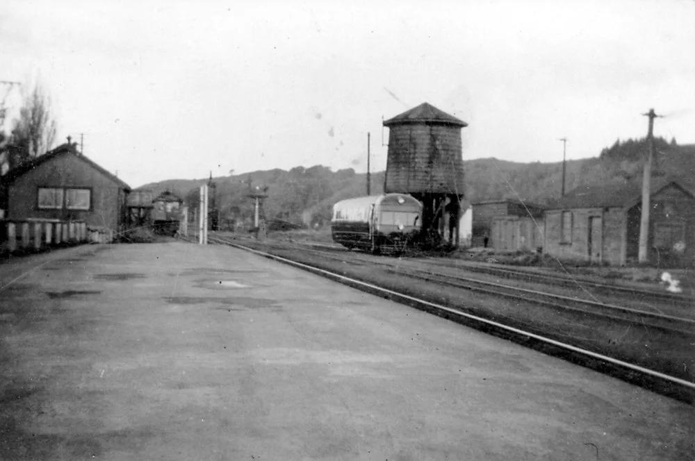 Wairarapa-class railcar in Upper Hutt station yard, c.1946.