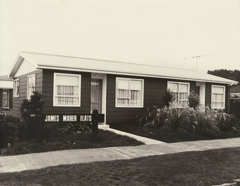 House, Logan Street; No. 24; pensioner flats, named after James Maher, M. P.; later, Te Awa Villas.