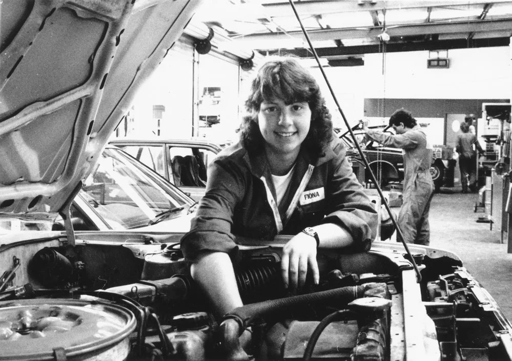 Fiona Lapsley, apprentice motor mechanic, Rosscars Toyota.