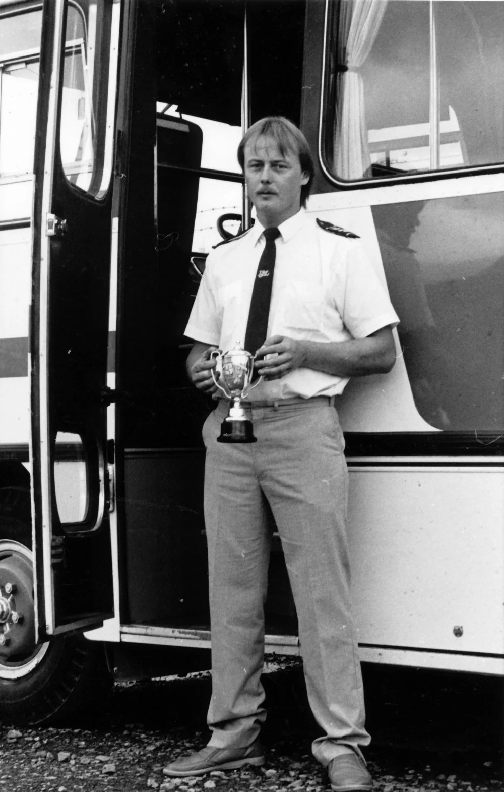 Bryan Wallace, of Runciman Motors Ltd; top bus driver in Wellington regional competition.