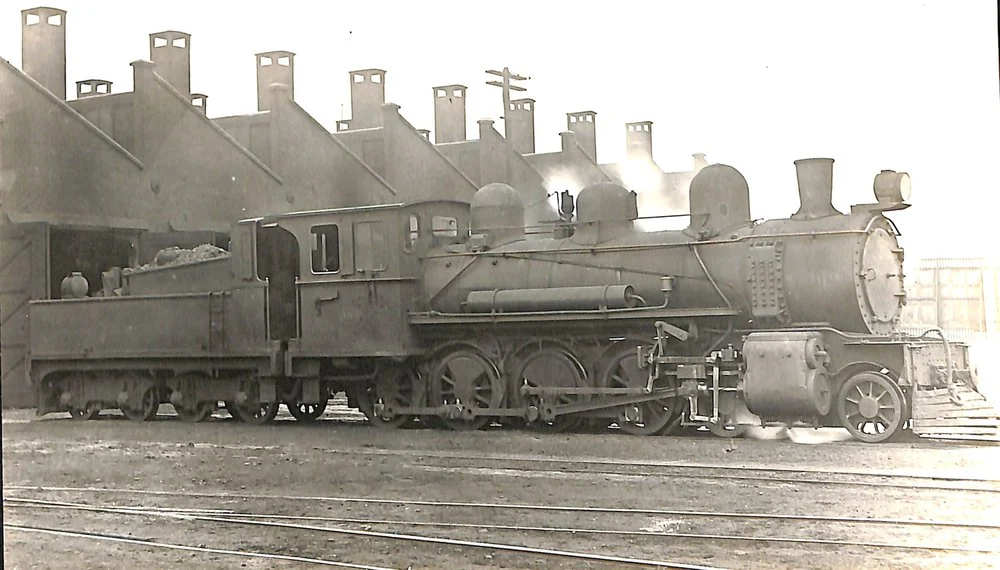 New Zealand Railways locomotive, B 4-8-0 class; number illegible