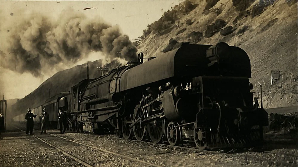 New Zealand Railways locomotive, G 4-6-2+2-6-4 class; number illegible