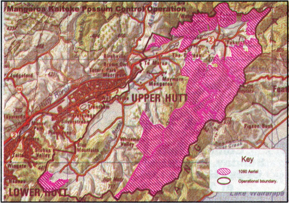 Possum-control operation map 2, Mangaroa / Kaitoke.