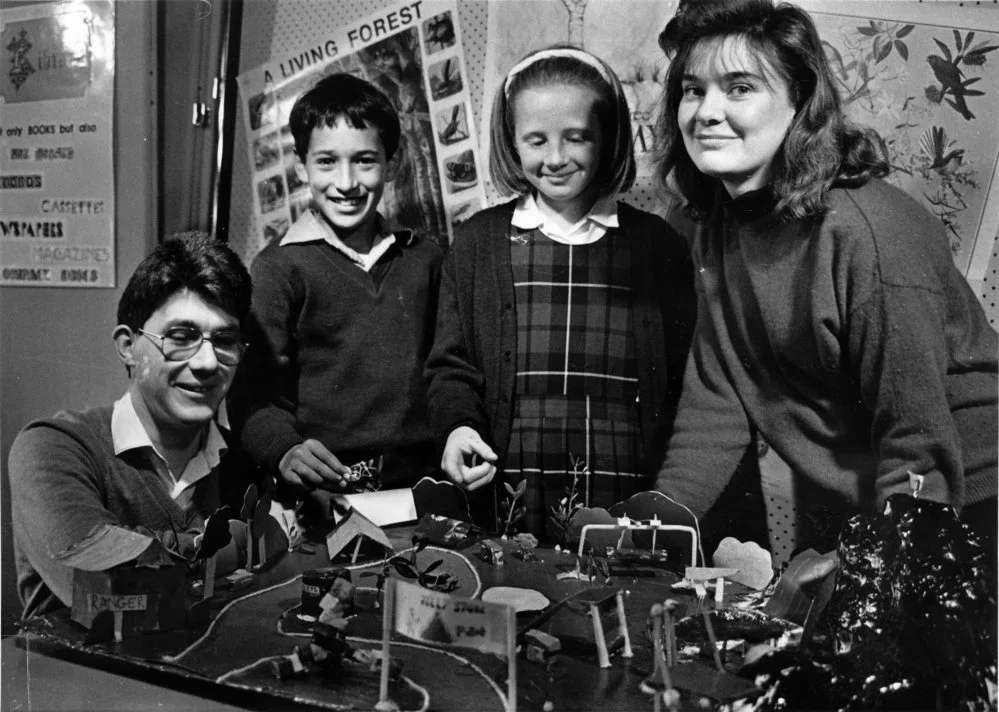 St Brendan's School presents 'Jellystone Park' project model to Upper Hutt Library.