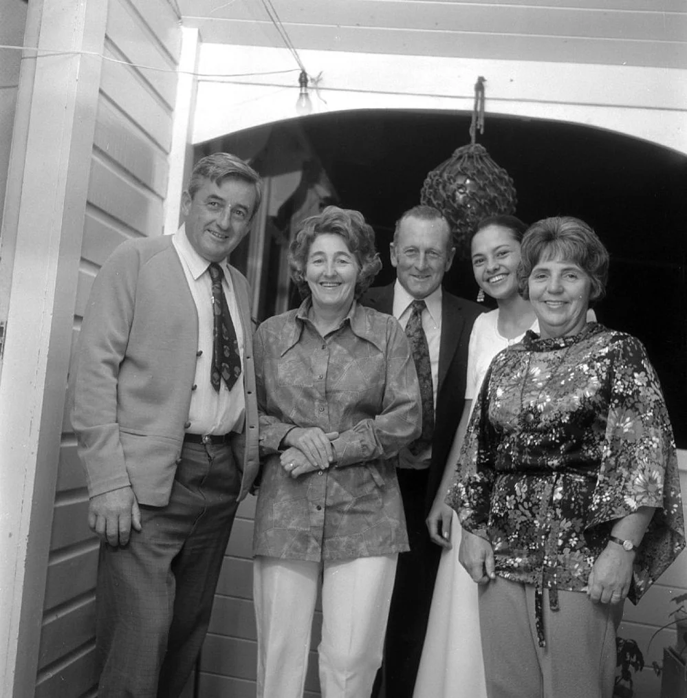 Tina Comeskey 21st; parents Jack and Thecla, uncle Bernie, Tina, aunt Shirley.