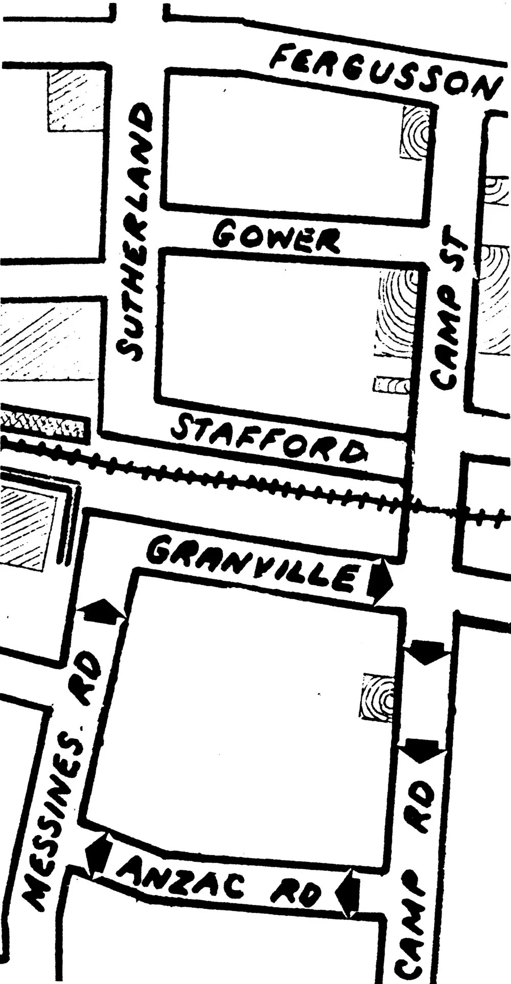 Sutherland Avenue; alternative to Messines Avenue link