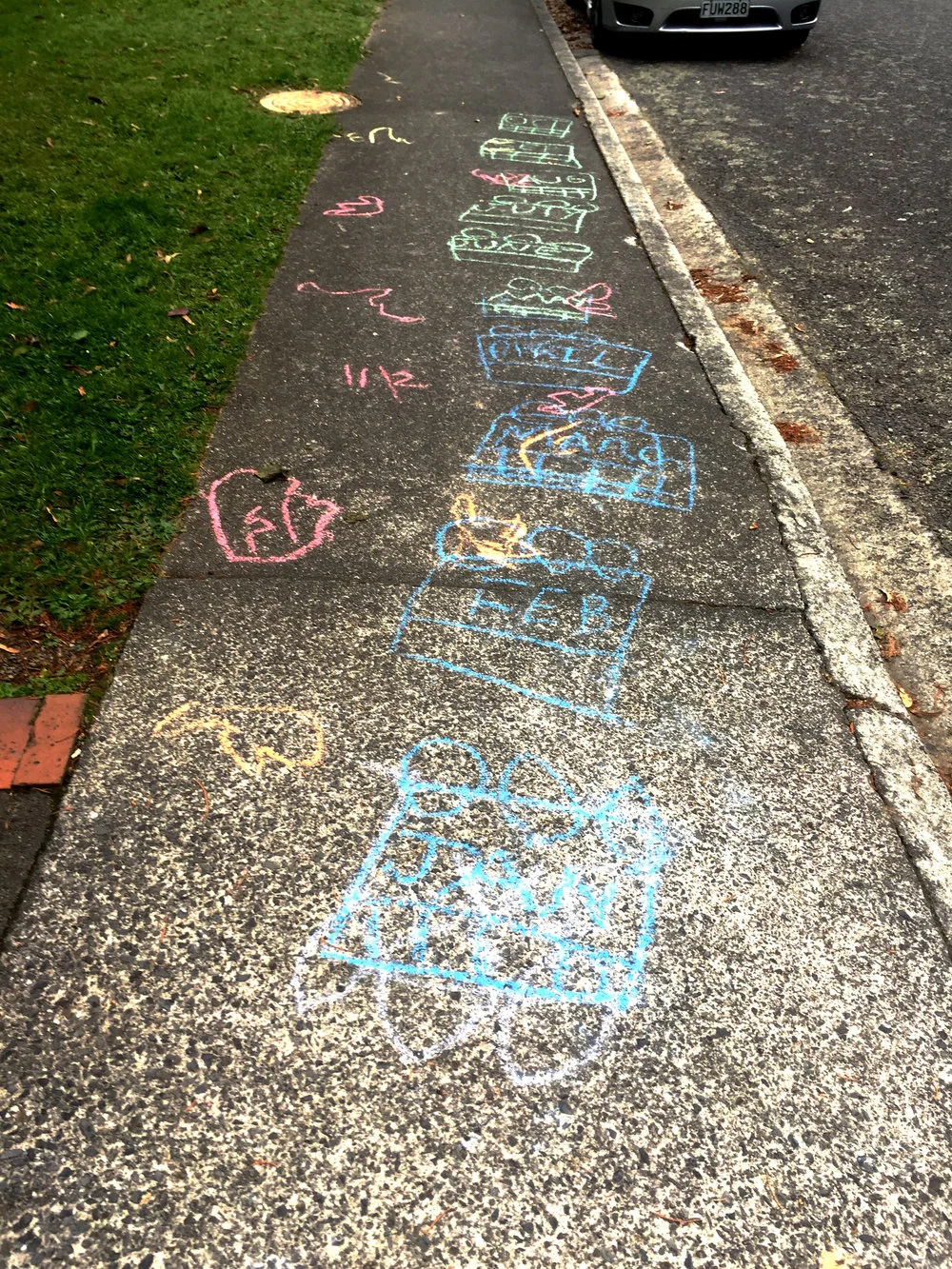 Pavement hopscotch lockdown image (with calendar months), Pinehaven