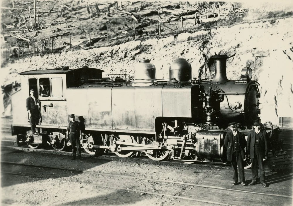 Summit station yard; We-class 4-6-4T locomotive, No. 198.