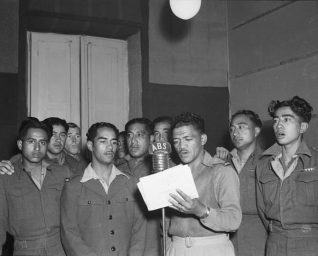 Maori Battalion choir, 1945