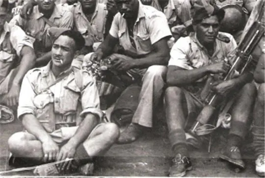 Ephraim Jack Prime in front with cigarette in mouth & friend Taniwha Sonny Waru with pipe in mouth
