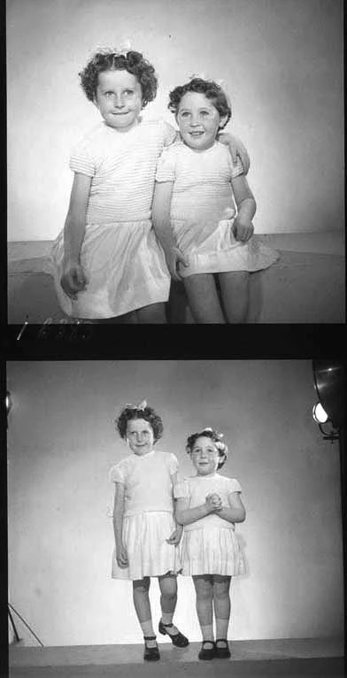 Two small full length portraits of the Mary and Anne Broadhead