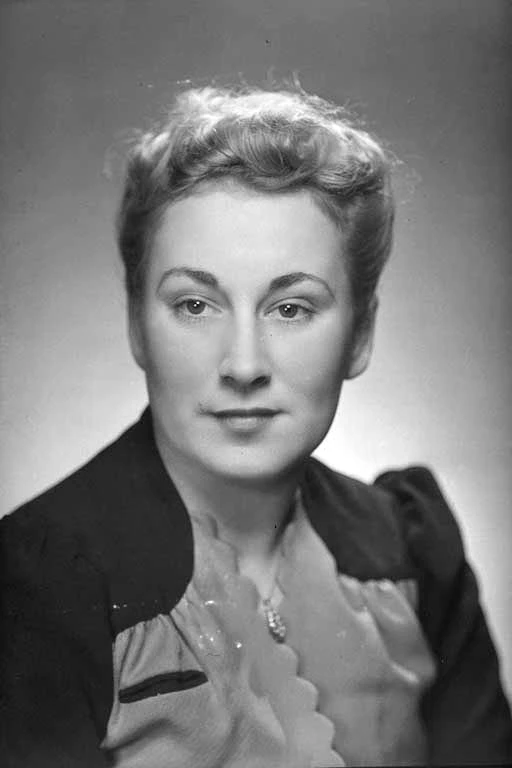 Head and shoulders portrait of Miss A F Clark