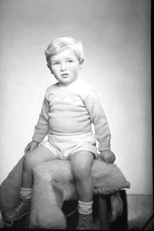 Full length portrait of Bill Grayson as a toddler