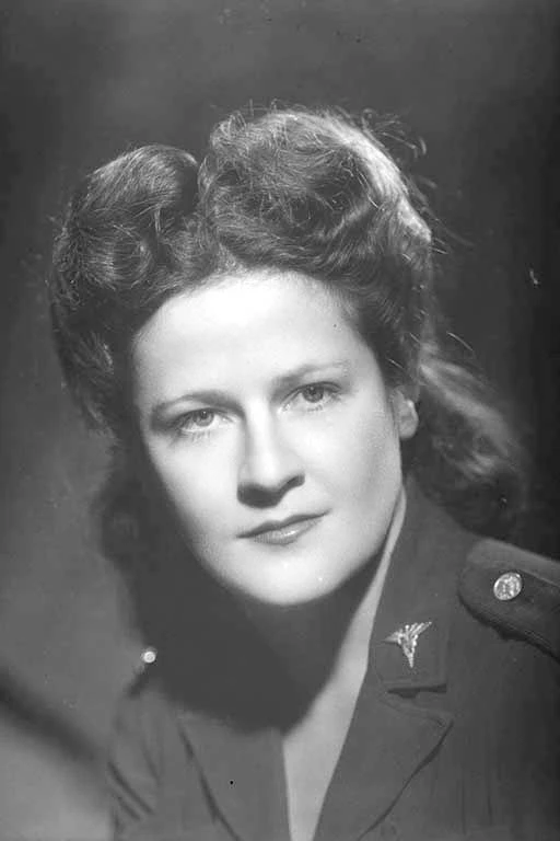 Head and shoulder portrait of Miss Helen Locke U.S.A. in uniform