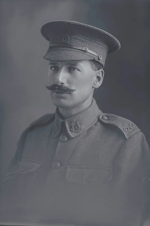 1/4 portrait of Private Jackson with the New Zealand Medical Corps. and a moustache