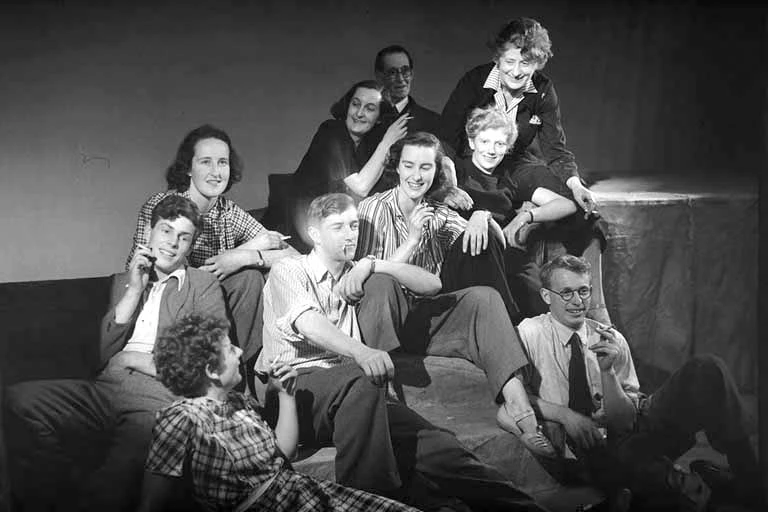 Ngaio Marsh and the cast of Macbeth 1947