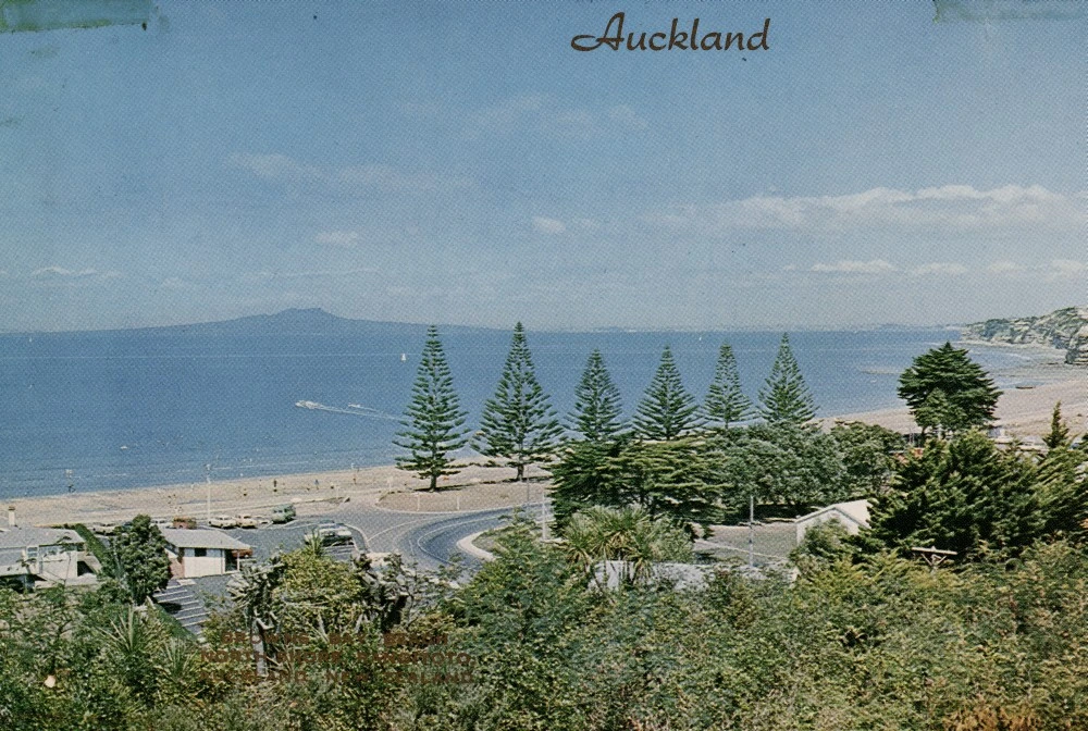 Browns Bay Beach, North Shore, Rangitoto, Auckland, New Zealand.