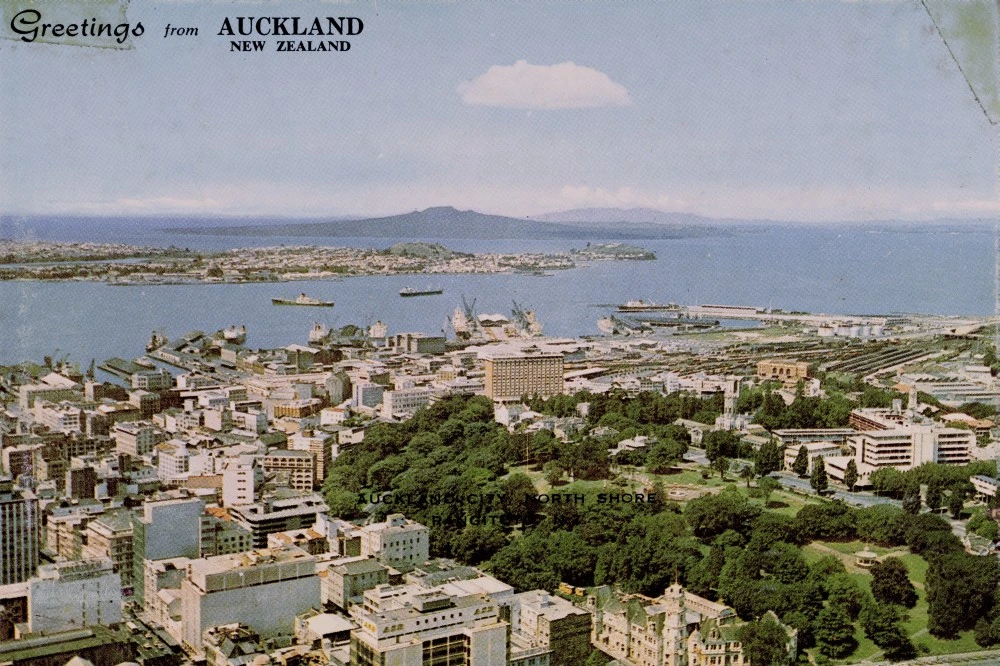 Greetings from Auckland New Zealand. Auckland City, North Shore, Rangitoto, N.Z.
