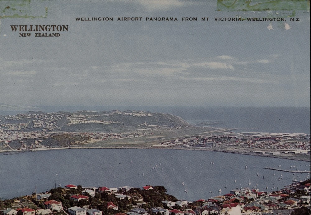 Wellington Airport Panorama from Mt. Victoria, Wellington, N.Z.